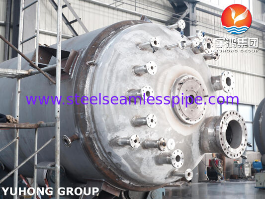 راکتور پوشش‌دار دارای گواهی ASME U Stamp از جنس فولاد کربن SA516 Gr.70 با همزن برای اختلاط