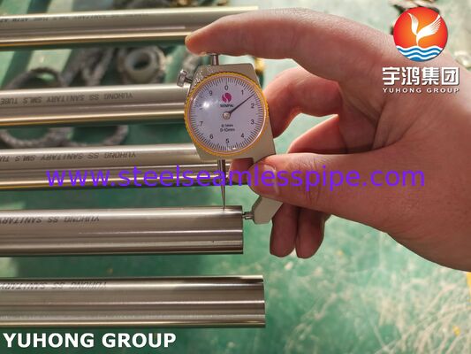 لوله بهداشتی بدون درز آنیل شده روشن از جنس استنلس استیل ASTM A270 TP304 برای فرآوری مواد غذایی