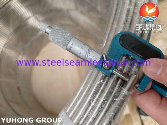 لوله کویل روشن ضد زنگ از فولاد ضد زنگ ASTM A269 TP316 / TP316L برای محیط های بالقوه خوردنی