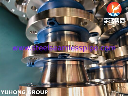 ASTM A182 F51 S31803 دو فلکس فولاد جعل شده Weldneck Flange 150#-2500# B16.5