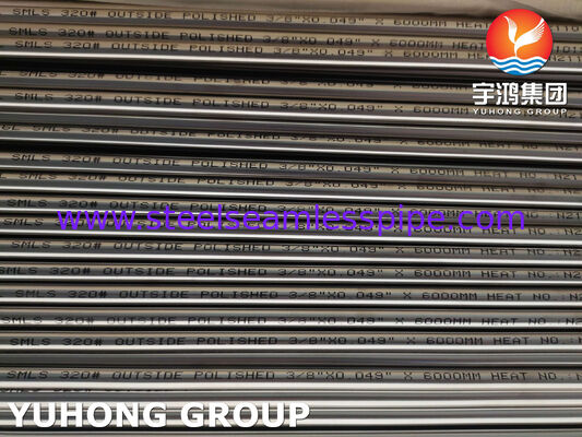 ASTM A269 TP316L BA لوله بدون درز فولاد ضد زنگ برای کارخانه های غذایی 320# خارج پولیش شده
