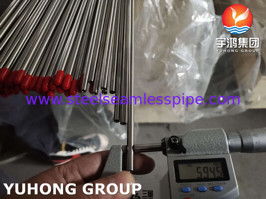 ASTM A269 TP316L BA لوله بدون درز فولاد ضد زنگ برای کارخانه های غذایی 320# خارج پولیش شده