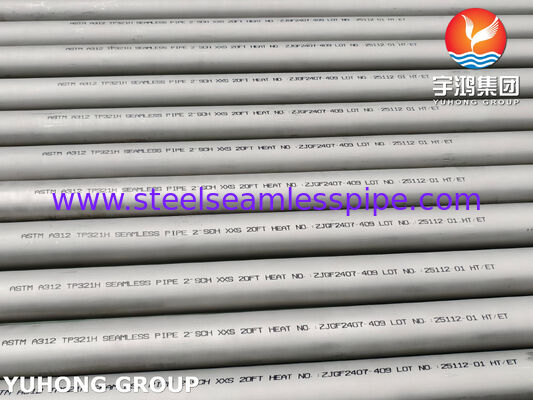 لوله بدون درز استنلس استیل ASTM A312 TP321H، اسیدشویی و آنیل شده