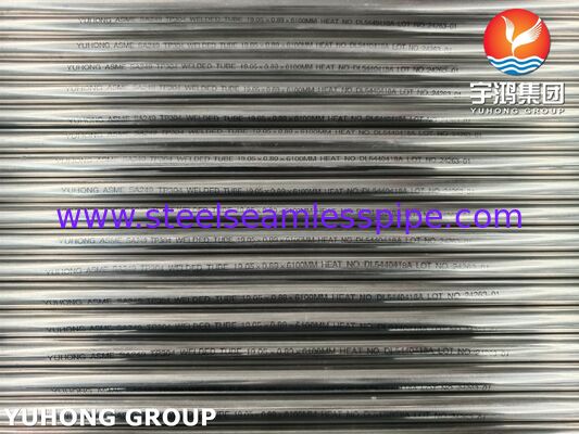 لوله جوشی فولاد ضد زنگ TP304 آنیل شده روشن ASME SA249 برای سیستم تبرید