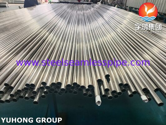 لوله جوشی فولاد ضد زنگ TP304 آنیل شده روشن ASME SA249 برای سیستم تبرید