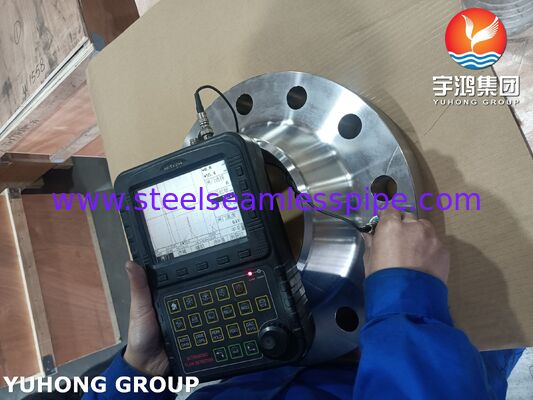 فلنج گردن جوشی ASTM A182 F53 با سطح برجسته، فلنج فورج شده از فولاد ضد زنگ سوپر دابلکس WN RF