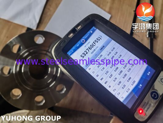 فلنج گردن جوشی ASTM A182 F55 UNS S32760 فولاد دوفاز RTJ EN 1.4501 X2CrNiMoCuWN25-7-4