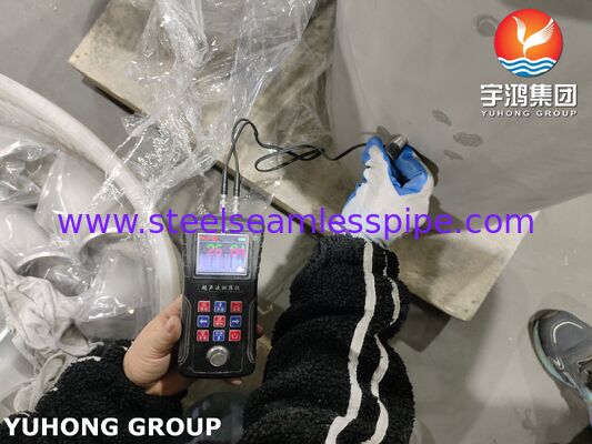 اتصالات لوله جوشی لب به لب با قطر بزرگ، زانویی مساوی ASTM A403 WP347-WX برای سیالات خورنده B16.9