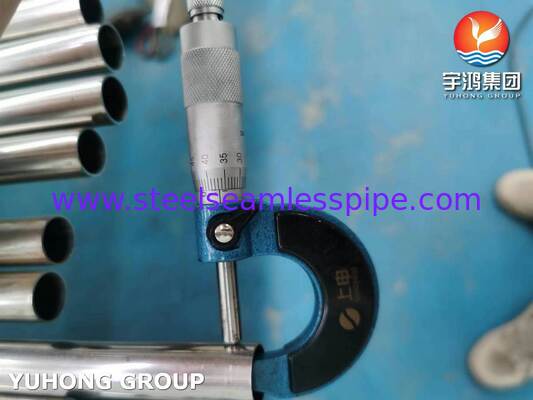 لوله جوشی فولاد ضد زنگ ASTM A249 TP304 آنیل شده روشن برای آبجوسازی