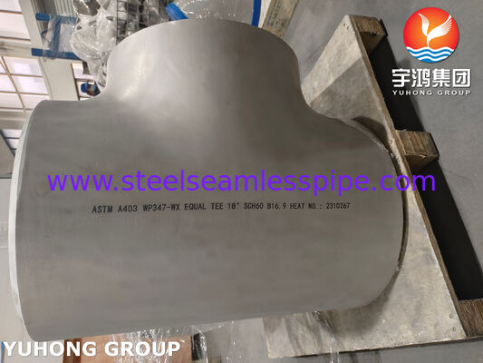 زانویی مساوی جوشی لب‌به‌لب فولاد ضد زنگ ASTM A403 WP347-WX مطابق با ASME B16.9