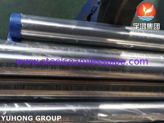 ASTM A270 3A TP304 BA لوله بدون درز بهداشتی فولاد ضد زنگ برای صنعت قند