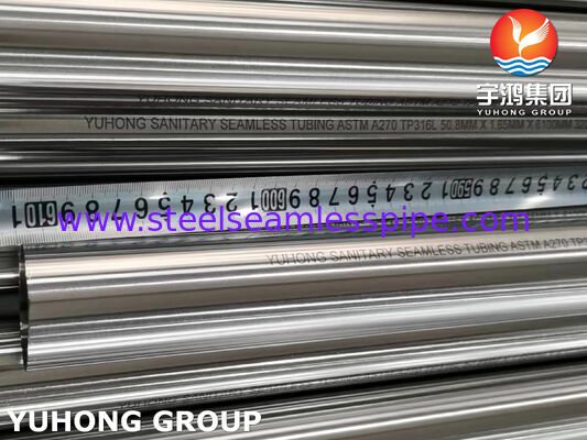 لوله های جوشیده شده از فولاد ضد زنگ A270 TP304 180 360 سطح پولیش شده خرد برای صنایع مواد غذایی و نوشیدنی و لبنیات