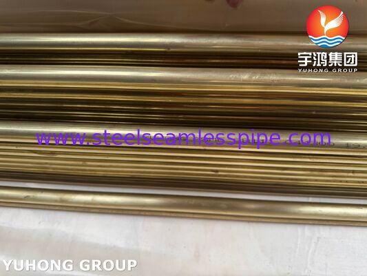 لوله آلیاژ مس لوله مبادله گرما بی سیم ASTM B111 C44300 آرسنیک آدرنالتی مس