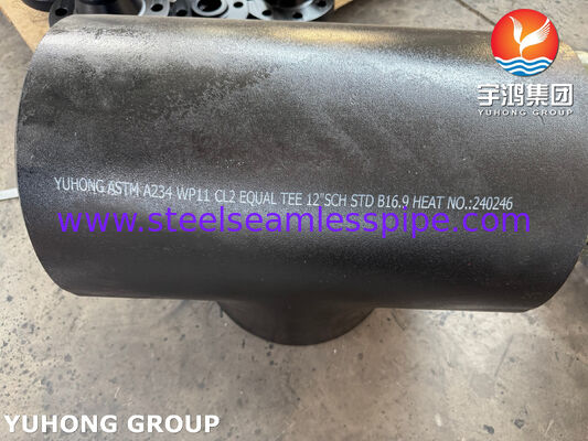 ASTM A234 WP11 CL2 فلز آلیاژ فولاد برابر Tee CrMo فلز آلیاژ فولاد Buttweld لوله نصب B16.9