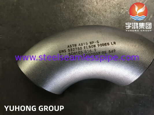 ASTM A815 UNS S32750 WP-S Elbow، Duplex Stainless Steel Pipe Fitting B16.9