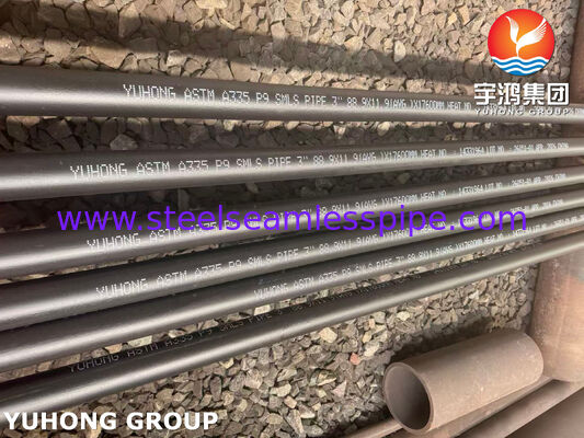 ASTM A335 ASME SA335 P9 لوله فولادی آلیاژ بدون درز مقاوم در برابر گرما برای تولید پتروشیمی و تولید برق
