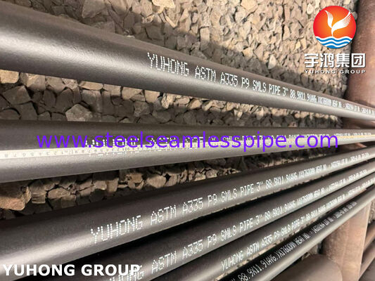 ASTM A335 ASME SA335 P9 لوله فولادی آلیاژ بدون درز مقاوم در برابر گرما برای تولید پتروشیمی و تولید برق