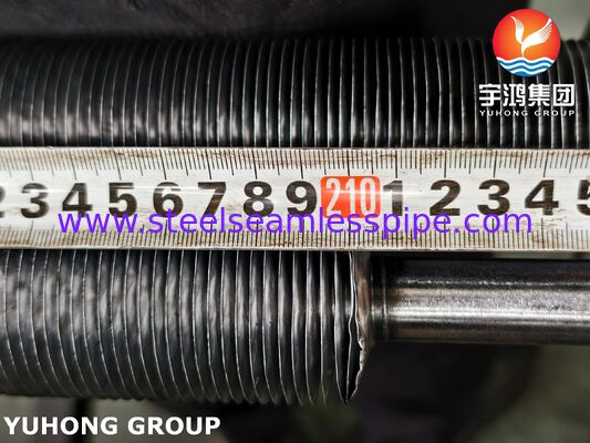 فولاد 20 + آلومینیوم 1060 نوع جاسازی شده لوله های فلزی برای خنک کننده هوا و بازیابی گرما