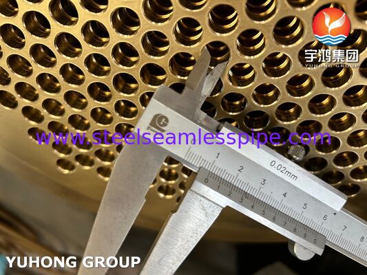 ASTM B171 C46400 ورق لوله های مس دریایی برای آب دریا و خنک کننده های دریایی - قطعات مبادله گرما آلیاژ مس دقیق