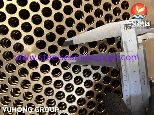 ASTM B171 C46400 ورق لوله های مس دریایی برای آب دریا و خنک کننده های دریایی - قطعات مبادله گرما آلیاژ مس دقیق