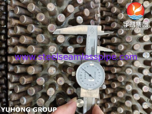 ASTM A312 TP304 لوله های فلک دار برای بازیابی گرما در دمای بالا