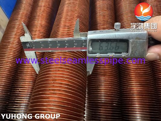 لوله های پره دار تعبیه شده ASTM A106 Gr.B با پره های مسی CU-T2 برای کولرهای هوا