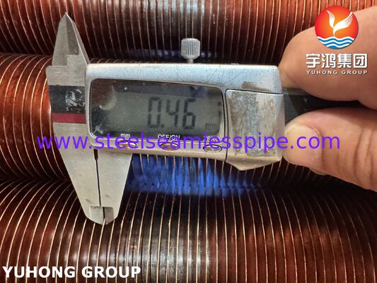 لوله های پره دار تعبیه شده ASTM A106 Gr.B با پره های مسی CU-T2 برای کولرهای هوا
