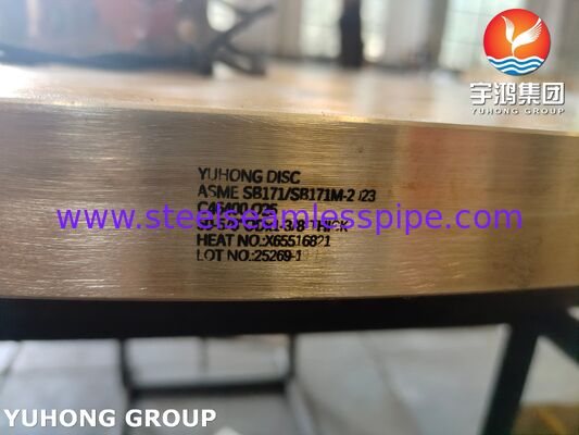 آلیاژ مس، صفحه گرد، برنج دریایی ASME SB171 C46400 O25