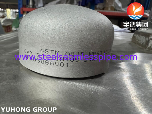 ASTM A815 WPS31803 کلاه لوله های فولاد ضد زنگ دو فلز دو فلز 2205 لوله های لوله