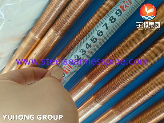 لوله مسی بدون درز ASTM B111 C12200 با فسفر اکسید زدایی شده برای کندانسور مبدل حرارتی