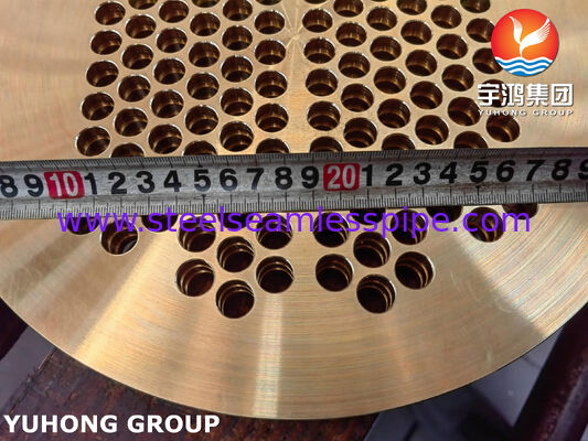 صفحه لوله ای ASME SB171 C46400 برای مبادله گرما، خنک کننده هوا و ظرف فشار