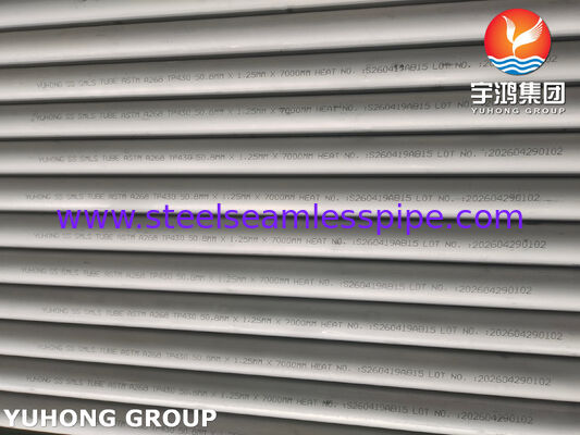 ASTM A268 TP430 ، UNS S43000 لوله بدون درز از فولاد ضد زنگ برای لوله مبادله گرما