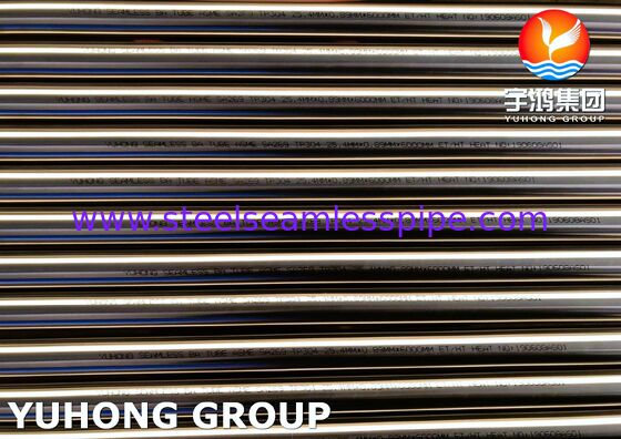 ASTM A269 TP304 لوله فولادی ضد زنگ جوش داده شده روشن برای گاز نفت
