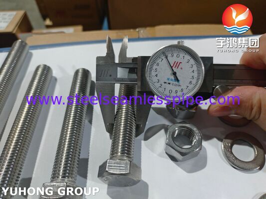 بست‌های سوپر دوبلکس ISO4017 S32205 2205 فولاد دوبلکس پیچ شش گوش مهره واشر