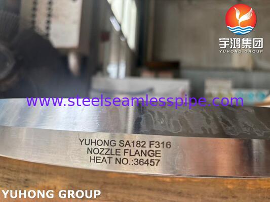 فلنج نازل فورج شده از فولاد ضد زنگ ASME SA182 F316L برای مخزن تحت فشار
