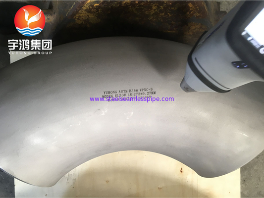 ASTM B366 مونل 400 / UNS N04400 آرنج 90 درجه نیکل آلیاژ فولاد Buttweld