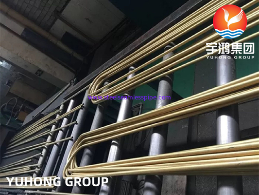 ASTM B111 UNS C68700 لوله مس آلومینیومی لوله خم U لوله مبادله گرما لوله