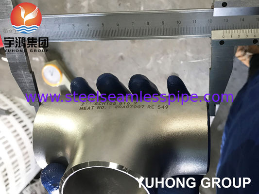 اتصال سه راهی مساوی فولاد ضد زنگ سوپر دوبلکس ASTM A815 S32750 با قابلیت سرویس دهی در محیط کلریدی، اتصالات جوشی لب به لب