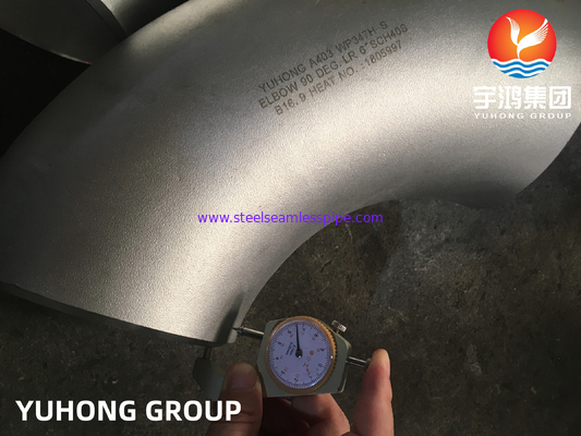 ASTM A403 WP347H 90 درجه آرنج فولادی فولادی فولادی فولادی ASME B16.9