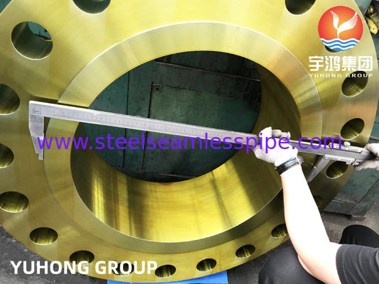 فلنج گردن جوشی A694 F52 با محافظ زنگ زدگی، فورجینگ فولاد کربن و آلیاژی B16.47، مقاوم در برابر سولفید هیدروژن