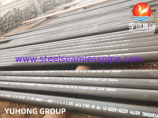 لوله بدون درز فولاد آلیاژی P9 ASTM A335 / پوشش مشکی ASME SA335