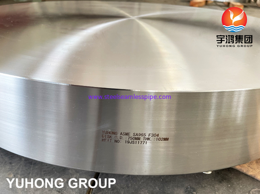 SA965 F304 فلز ضد زنگ دیسک جعل شده خواص مکانیکی برتر