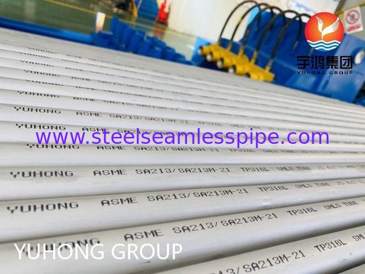 ASME SA213 TP316L لوله بی سیم ضد خوردگی فولاد ضد زنگ برای دیگ و مبادله گرما با اندازه سفارشی