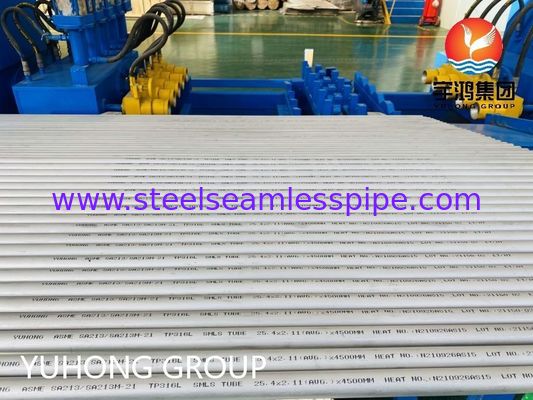 ASME SA213 TP316L لوله بی سیم ضد خوردگی فولاد ضد زنگ برای دیگ و مبادله گرما با اندازه سفارشی