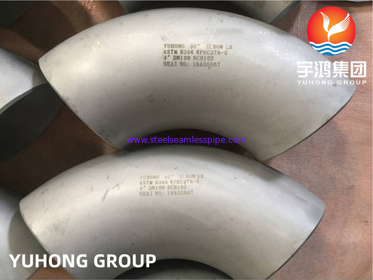 ASTM B366 UNS N10276 / Hastelloy C276 Elbow Hastelloy Steel Buttweld Fitting (تجهیزات تله ای از فولاد استیل)
