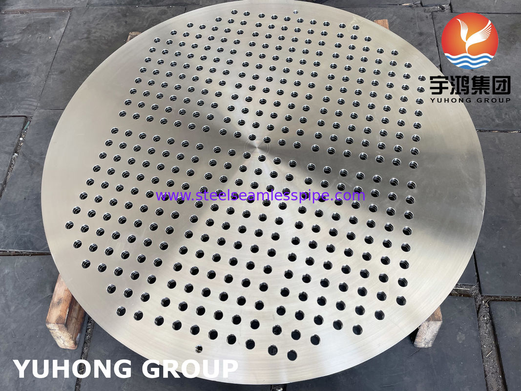 صفحه لوله فولاد ضد زنگ ASTM A182 F316L برای مبدل های حرارتی پوسته و لوله