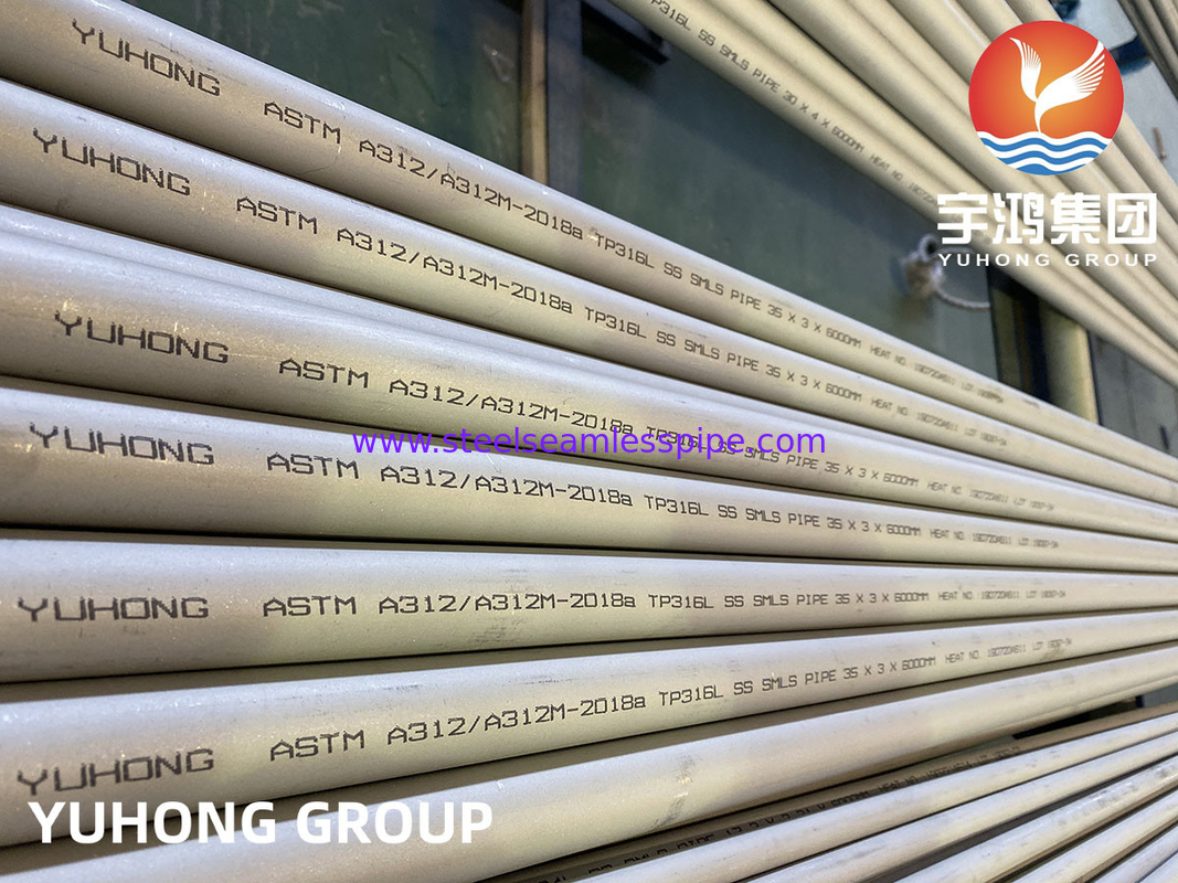 ASTM A312/ASME SA312 TP316L(1.4404) SS SMLS PIPE برای کاربرد در صنعت عمومی