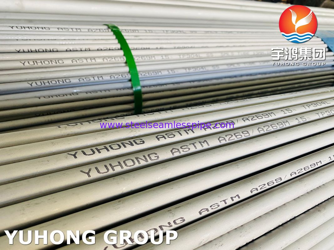 ASTM A269 TP304L لوله بی سیم فولادی فولادی فولادی فولادی برای مبادله گرما با آزمایش PMI