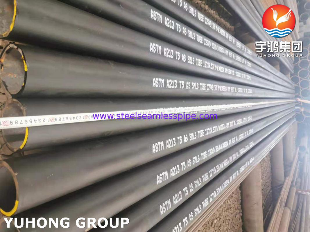 لوله های بدون درز فولادی ASTM A213 / ASME SA213 T5 آلیاژی 1 اینچی 12 BWG 20FT، 6M/PC، 12M/PC