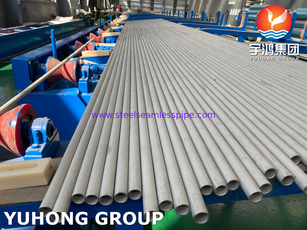 لوله مبدل گرما مواد گرمایشی ASME SA213 TP321 25 * 2 * 9000MM